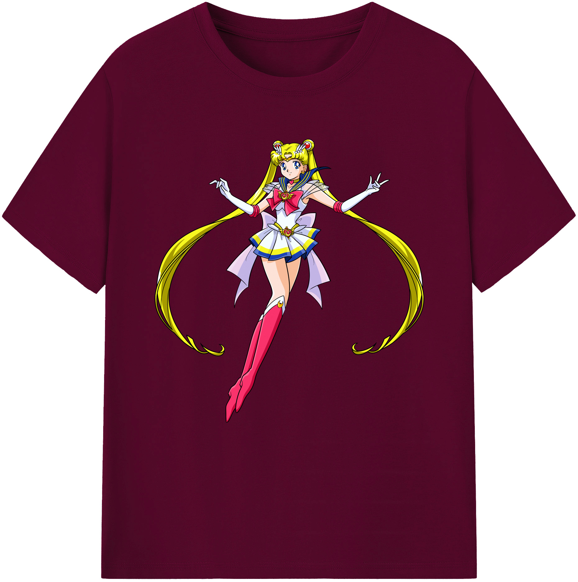 （画像用） 美少女戦士セーラームーン 月野 うさぎ つきの うさぎ Sailor Moon Tsukino Usagi レディースカジュアルプリントTシャツ（綿100％）